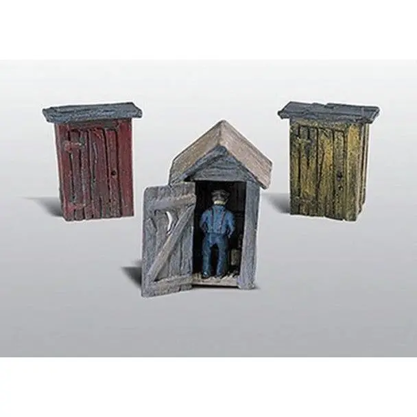 3 Outhouses & Man 1