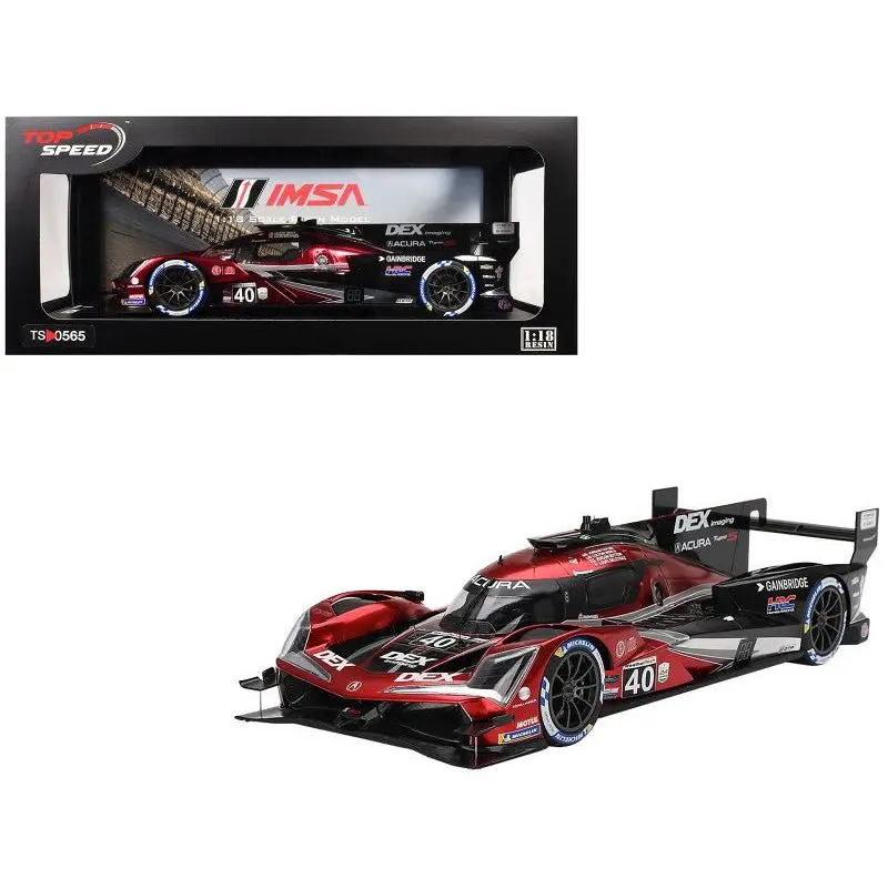 Acura Arx-06 Gtp #40 Jenson Button - Louis Deletraz - Colton Herta - Jordan Taylor "Wayne Taylor Racing With Andretti" 3Rd Place Imsa "24 Hours Of Daytona" (2024) 1/18 Model Car By Top Speed 1