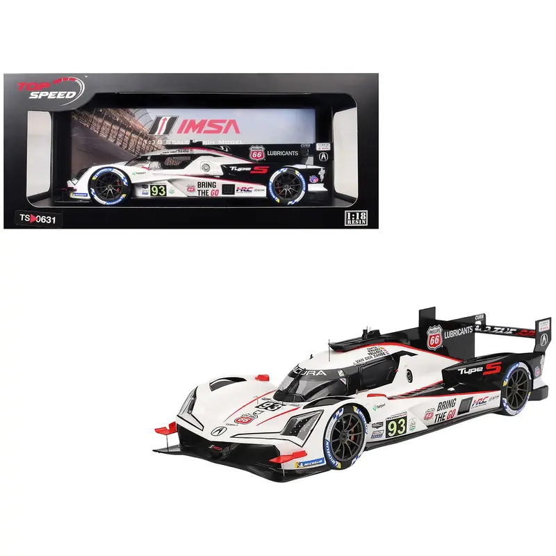 Acura Arx-06 Gtp #93 Kakunoshin Ohta - Alex Palou - Renger Van Der Zande - Nick Yelloly "Acura Meyer Shank Racing With Curb-Agajanian" "24 Hours Of Daytona" (2025) 1/18 Model Car By Top Speed 1