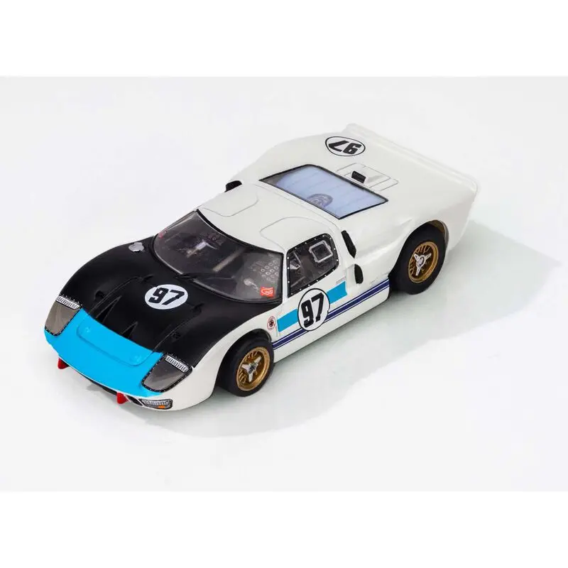 Afx Racing Ho Ford Gt40 Mk.Ii #97 Mega G+ Slot Car, White & Black 1