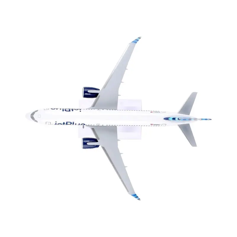 Airbus A220-300 Commercial Aircraft "Jetblue Airways" (N3044j) White With Blue Tail (Snap-Fit) 1/200 Plastic Model By Skymarks 1