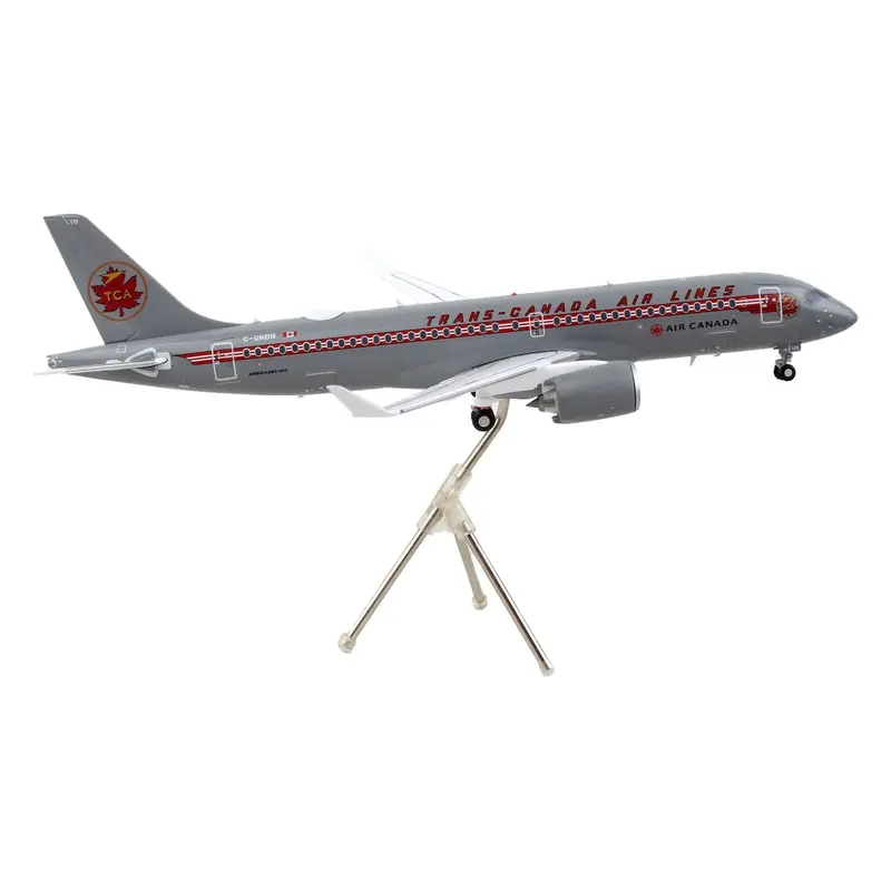 Airbus A220-300 Commercial Aircraft "Trans-Canada Air Lines - Air Canada" Gray With Red Stripes "Gemini 200" Series 1/200 Diecast Model Airplane By Geminijets 1