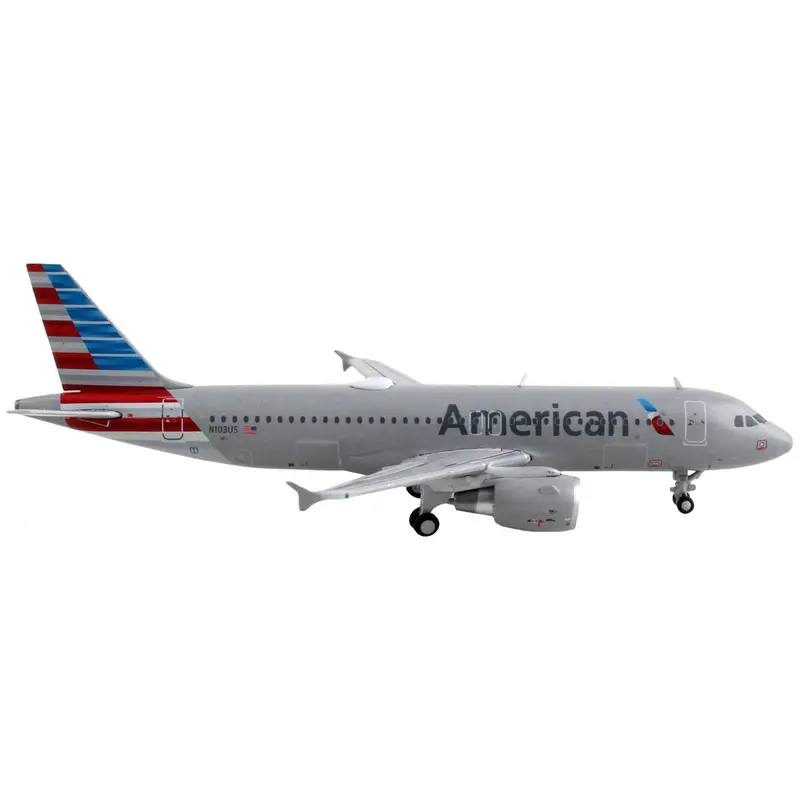 Airbus A320 Commercial Aircraft "American Airlines" Gray 1/400 Diecast Model Airplane By Geminijets 1