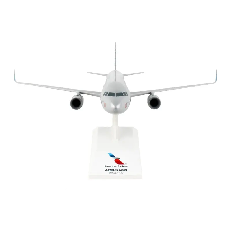 Airbus A321 Commercial Aircraft "American Airlines - Medal Of Honor" (N167an) Gray With Red And Blue Tail (Snap-Fit) 1/150 Plastic Model By Skymarks 1