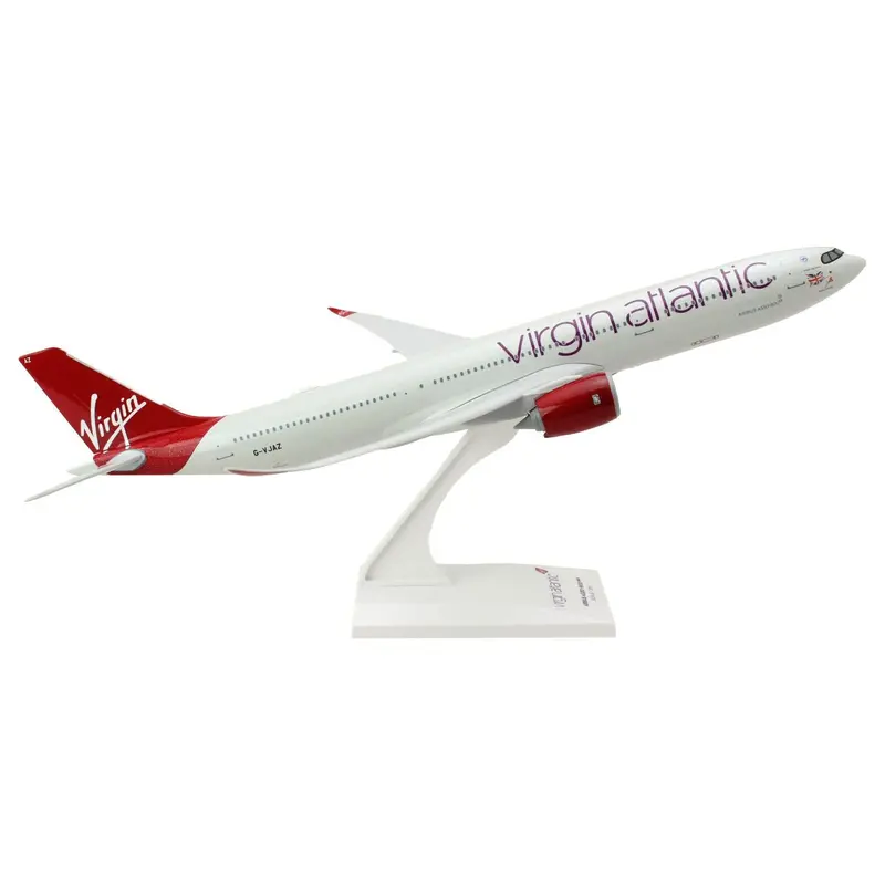Airbus A330-900 Commercial Aircraft "Virgin Atlantic" (G-Vjaz) Gray With Red Tail (Snap-Fit) 1/200 Plastic Model By Skymarks 1