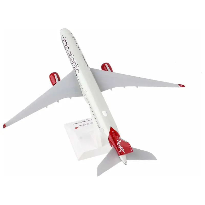 Airbus A350-1000 Commercial Aircraft "Virgin Atlantic Airways" (G-Vxwb) Gray With Red Tail (Snap-Fit) 1/200 Plastic Model By Skymarks 1