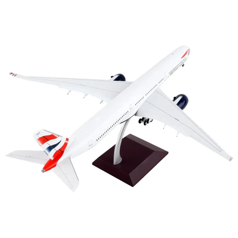 Airbus A350-1000 Commercial Aircraft With Flaps Down "British Airways" White With Striped Tail "Gemini 200" Series 1/200 Diecast Model Airplane By Geminijets 1