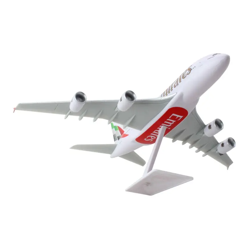 Airbus A380-800 Commercial Aircraft "Emirates Airlines" White With Striped Tail (Snap-Fit) 1/250 Plastic Model By Skymarks 1