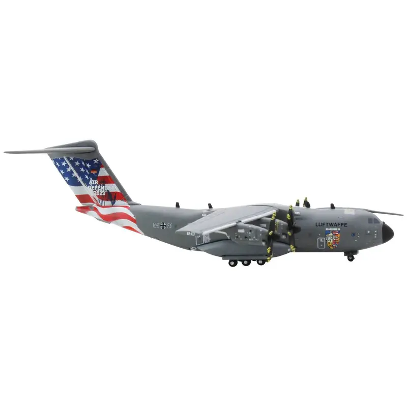 Airbus A400m Transport Aircraft "German Luftwaffe - Air Defender 2023" (54+21) Gray "Gemini Macs" Series 1/400 Diecast Model Airplane By Geminijets 1