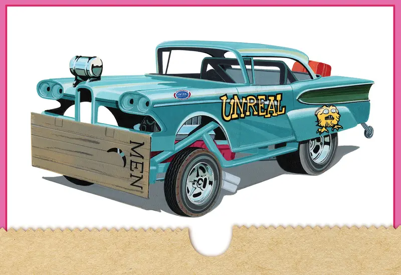 Amt 1958 Edsel Awb Funny Car "Unreal" 1:25 Scale Model Kit  - Skill Level 2 1