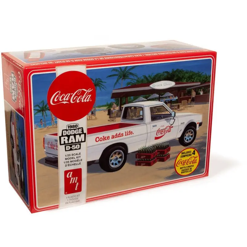 Amt 1980 Dodge Ram D-50 Pickup Coke 1/25 Scale Model Kit 1