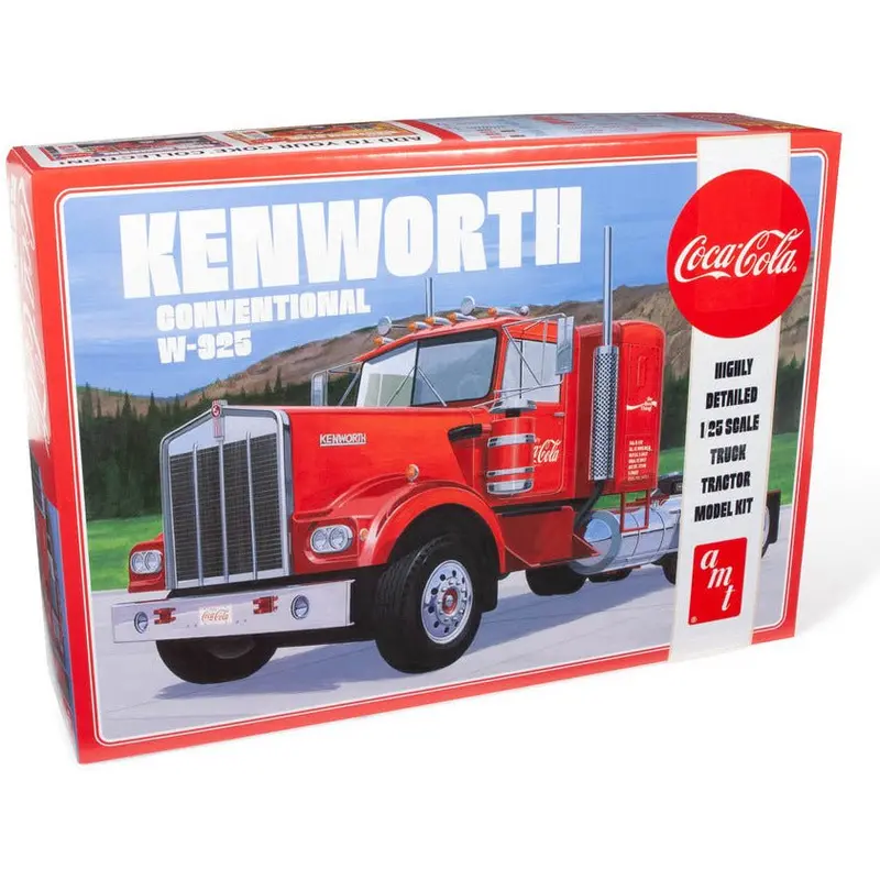Amt Kenworth 925 Tractor Coca-Cola 1/25 Scale Model Kit 1