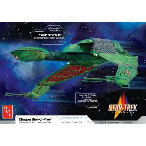Amt Star Trek Klingon Bird Of Prey 1:350 Scale Model Kit 1