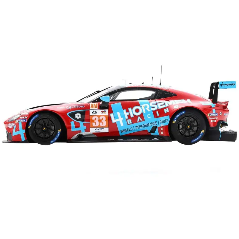 Aston Martin Vantage Amr #33 Ben Keating - Henrique Chaves - Marco Sorensen "Tf Sport" Gte Am Winner "24 Hours Of Le Mans" (2022) With Acrylic Display Case 1/18 Model Car By Spark 1