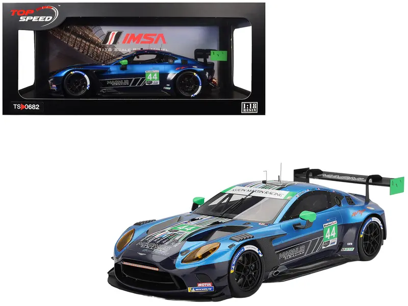 Aston Martin Vantage Gt3 Evo #44 Andy Lally - John Potter - Spencer Pumpelly - Nicki Thiim "Magnus Racing" Imsa "24 Hours Of Daytona" (2025) 1/18 Model Car By Top Speed 1