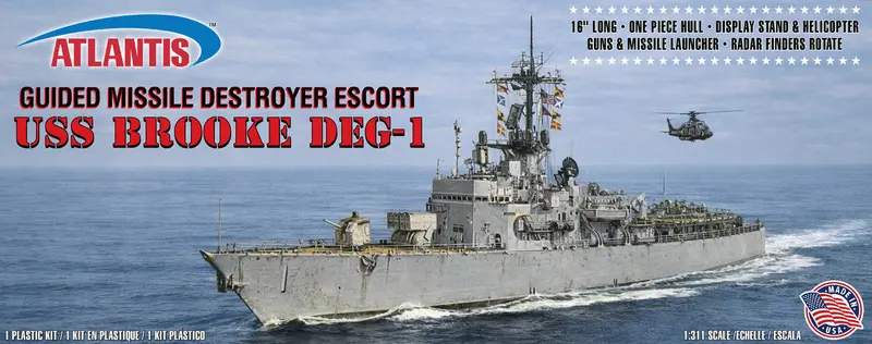 Atlantis 1/311 Uss Brooke (Deg-1) Guided Missile Destroyer Escort 1