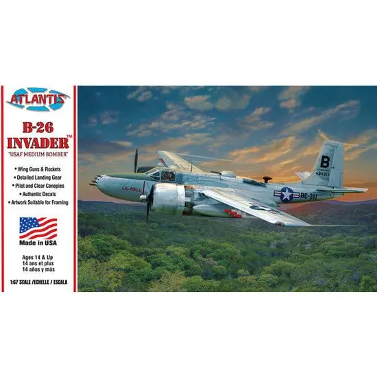 Atlantis B-26 Invader Medium Bomber Usaf 1/67 Bundle 1