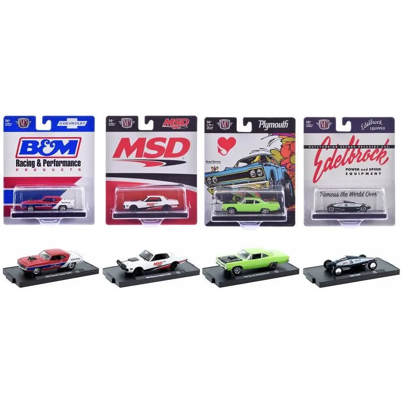 "Auto-Drivers" Set Of 4 Pieces In Blister Packs Release 121 Limited Edition To 9450 Pieces Worldwide 1/64 Diecast Model Cars By M2 Machines 1
