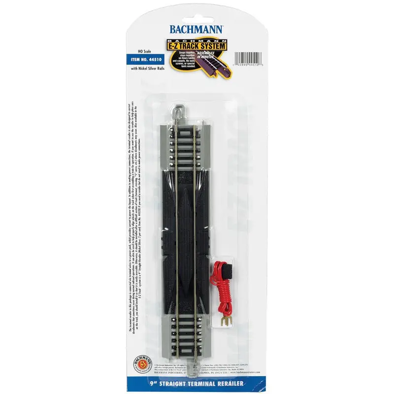 Bachmann 9" Straight Terminal Rerailer With Wire (Ho Scale) 1