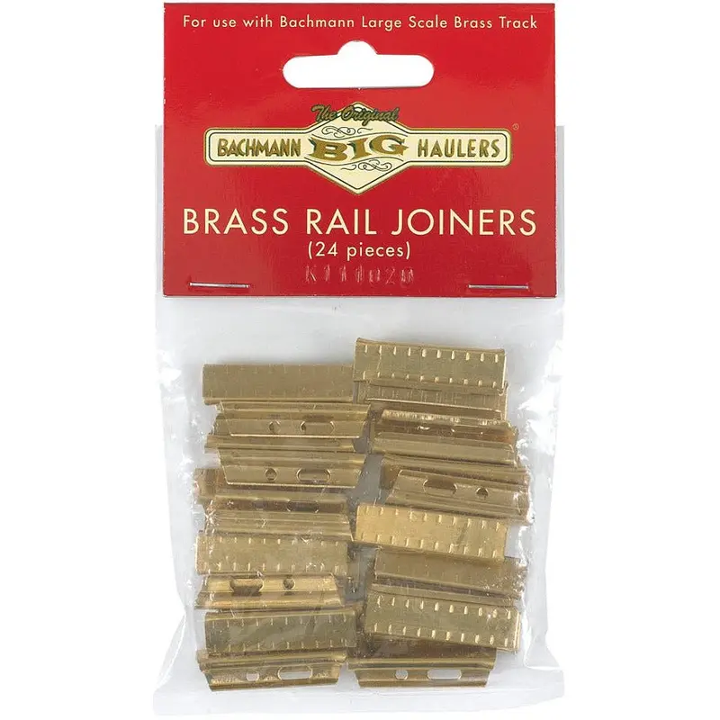 Bachmann Brass Rail Joiners 24/Bag - Brass Track (Large Scale) 1
