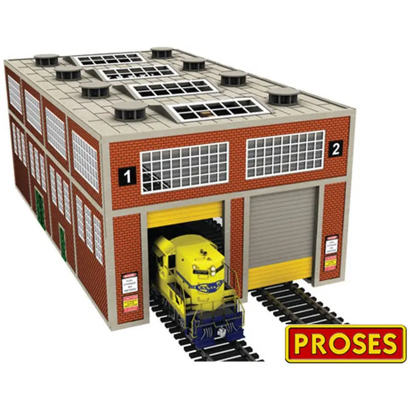 Bachmann Dual-Stall Modern Engine House With Motorized Doors (Ho Scale) 1