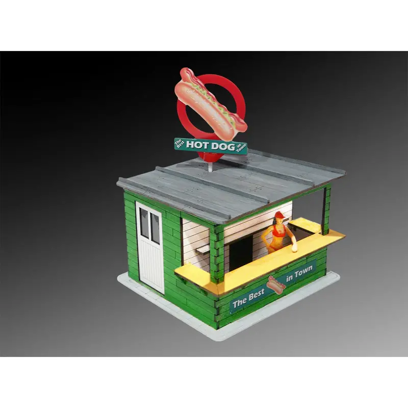 Bachmann Hot Dog Stand W/Light & Rotating Banner Kit 1