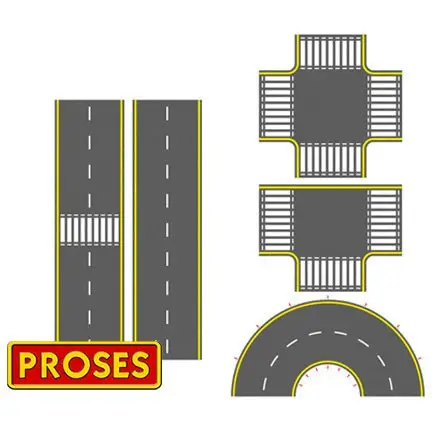Bachmann N Scale Asphalt Road Set (Uv-Printed Pvc) 1