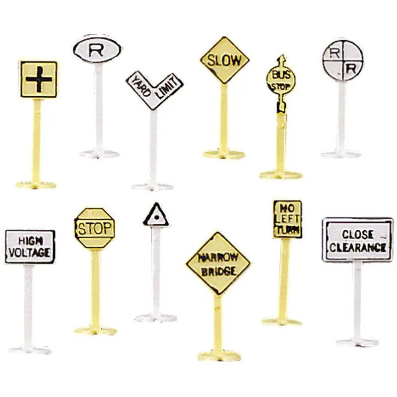 Bachmann Railroad And Street Signs (24 Pieces) 1