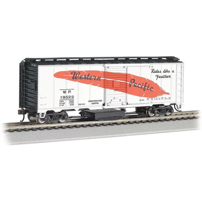 Bachmann Western Pacific™ #19522 (Feather) - Track-Cleaning 40' Box Car 1