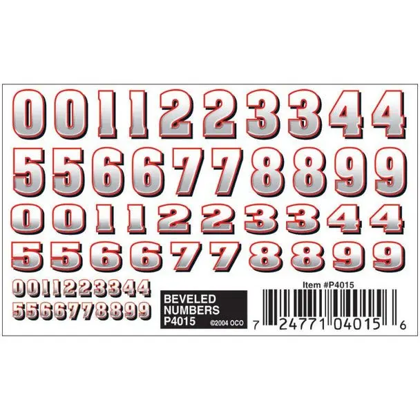 Beveled Numbers Dry Trans 1