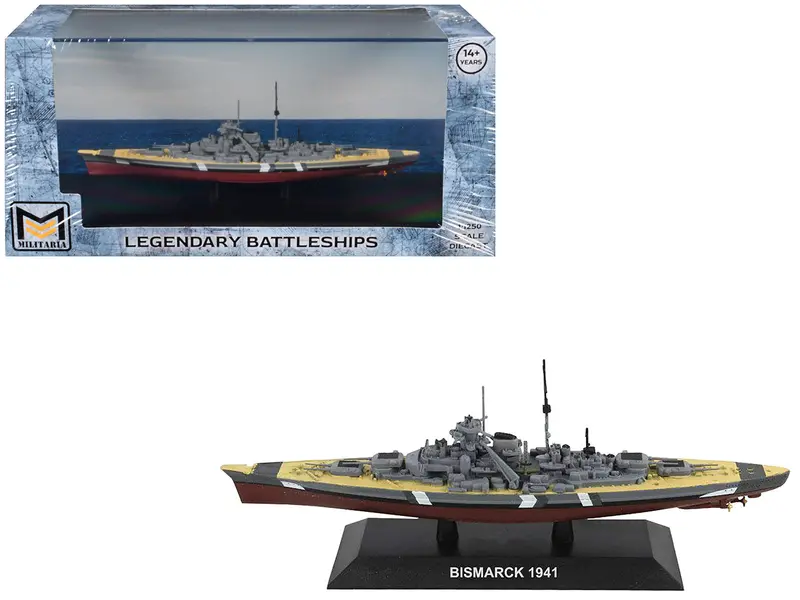 Bismarck Battleship "German Navy" (1941) "Legendary Battleships" Series 1/1250 Diecast Model By Militaria Die Cast 1