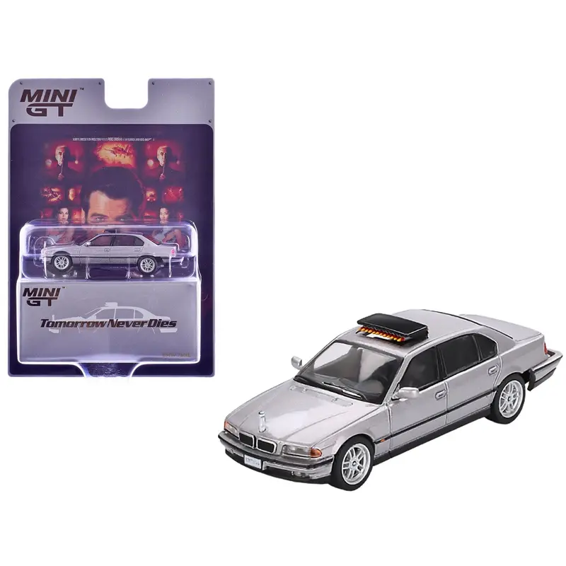 Bmw 750Il Gray Metallic 007 James Bond "Tomorrow Never Dies" (1997) Movie Limited Edition 1/64 Diecast Model Car By Mini Gt 1