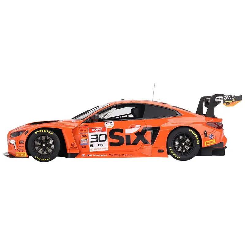Bmw M4 Gt3 #30 Philipp Eng - Sheldon Van Der Linde - Dries Vanthoor "Team Wrt" Winner "Intercontinental Gt Challenge Indianapolis 8 Hour" (2023) 1/18 Model Car By Top Speed 1