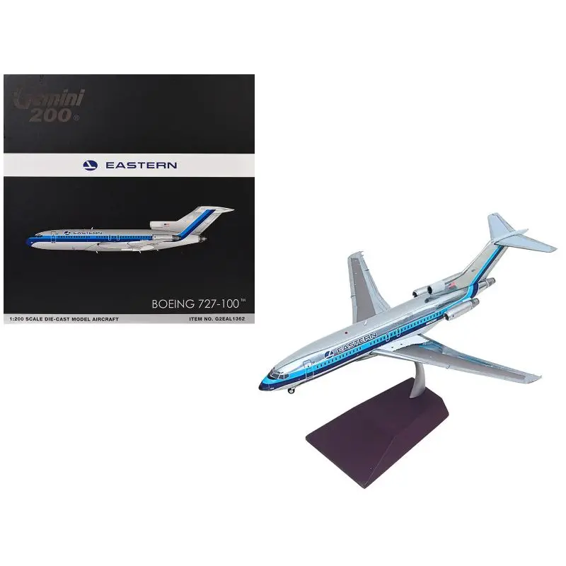 Boeing 727-100 Commercial Aircraft "Eastern Air Lines" (N8120n) Silver With Blue Stripes "Gemini 200" Series 1/200 Diecast Model Airplane By Geminijets 1