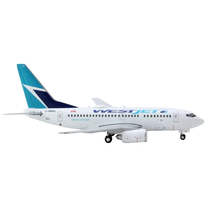 Boeing 737-600 Commercial Aircraft "Westjet Airlines" (C-Gwsl) White With Blue Tail 1/400 Diecast Model Airplane By Geminijets 1