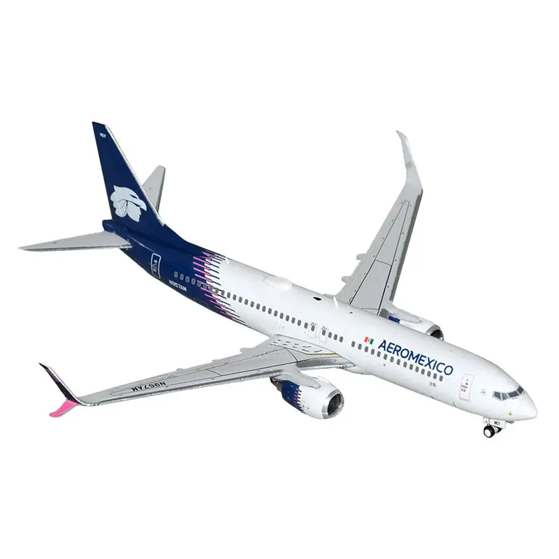 Boeing 737-800 Commercial Aircraft "Aeromexico" (N957am) White With Blue Tail 1/400 Diecast Model Airplane By Geminijets 1
