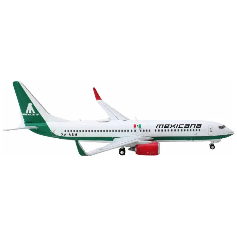 Boeing 737-800 Commercial Aircraft "Mexicana Airlines" (Xa-Asm) White With Green Tail 1/400 Diecast Model Airplane By Geminijets 1