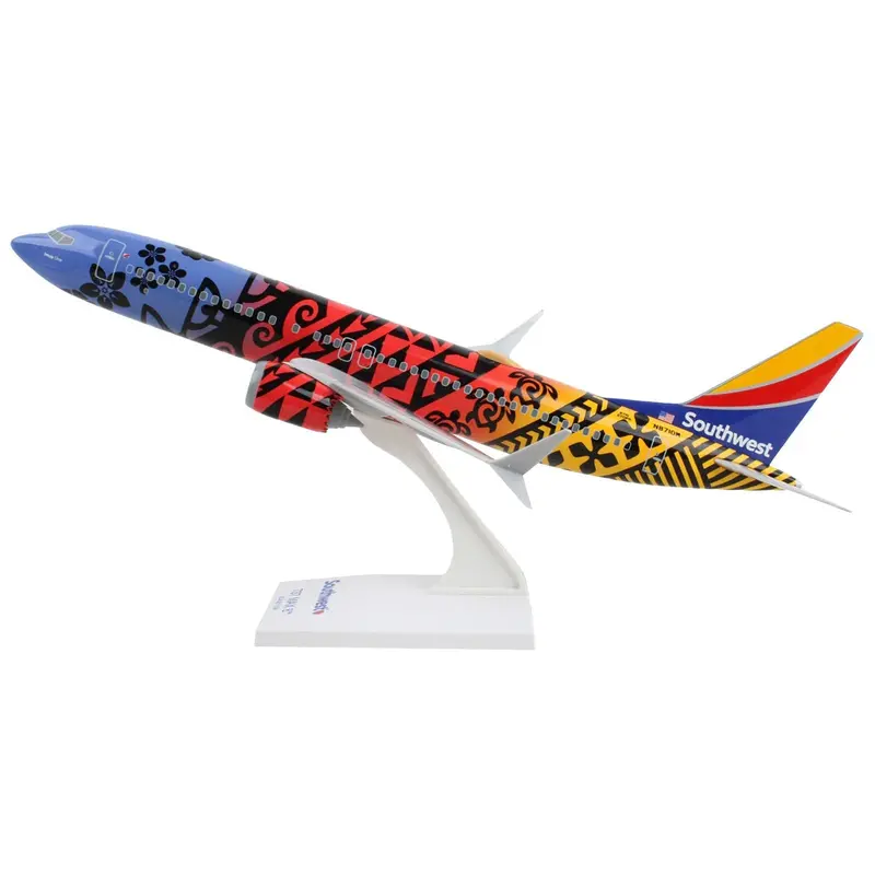 Boeing 737 Max 8 Commercial Aircraft "Southwest Airlines - Imua One" (N8710m) Hawaiian Graphics (Snap-Fit) 1/130 Plastic Model By Skymarks 1