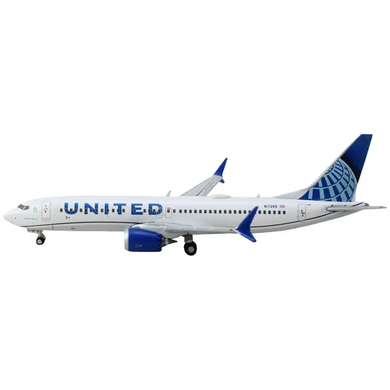 Boeing 737 Max 8 Commercial Aircraft "United Airlines" (N17265) White With Blue Tail 1/400 Diecast Model Airplane By Geminijets 1