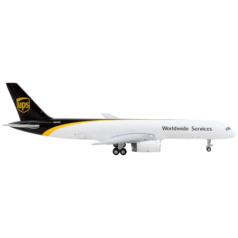 Boeing 757-200F Commercial Aircraft "Ups (United Parcel Service) - Worldwide Services" White And Dark Brown 1/400 Diecast Model Airplane By Geminijets 1