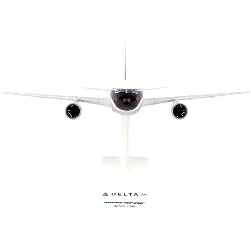 Boeing 767-200 Commercial Aircraft "The Spirit Of Delta Airlines" (N170sy) White With Blue And Red Stripes (Snap-Fit) 1/200 Plastic Model By Skymarks 1