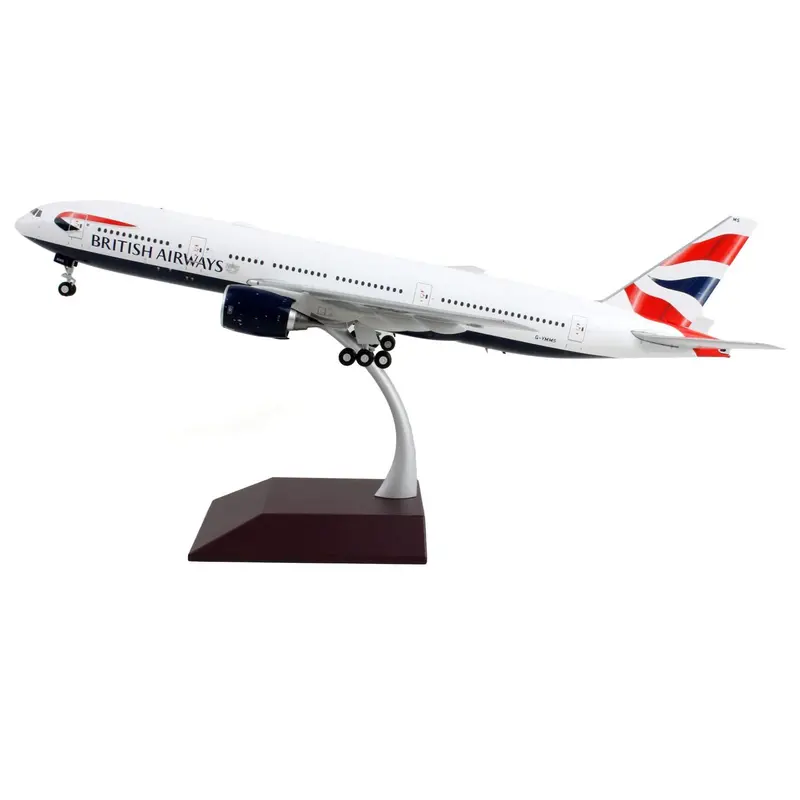 Boeing 777-200Er Commercial Aircraft "British Airways" White With Striped Tail "Gemini 200" Series 1/200 Diecast Model Airplane By Geminijets 1