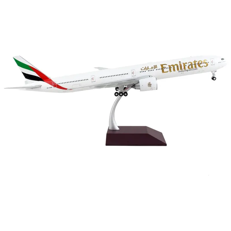 Boeing 777-300Er Commercial Aircraft "Emirates Airlines" White With Striped Tail "Gemini 200" Series 1/200 Diecast Model Airplane By Geminijets 1
