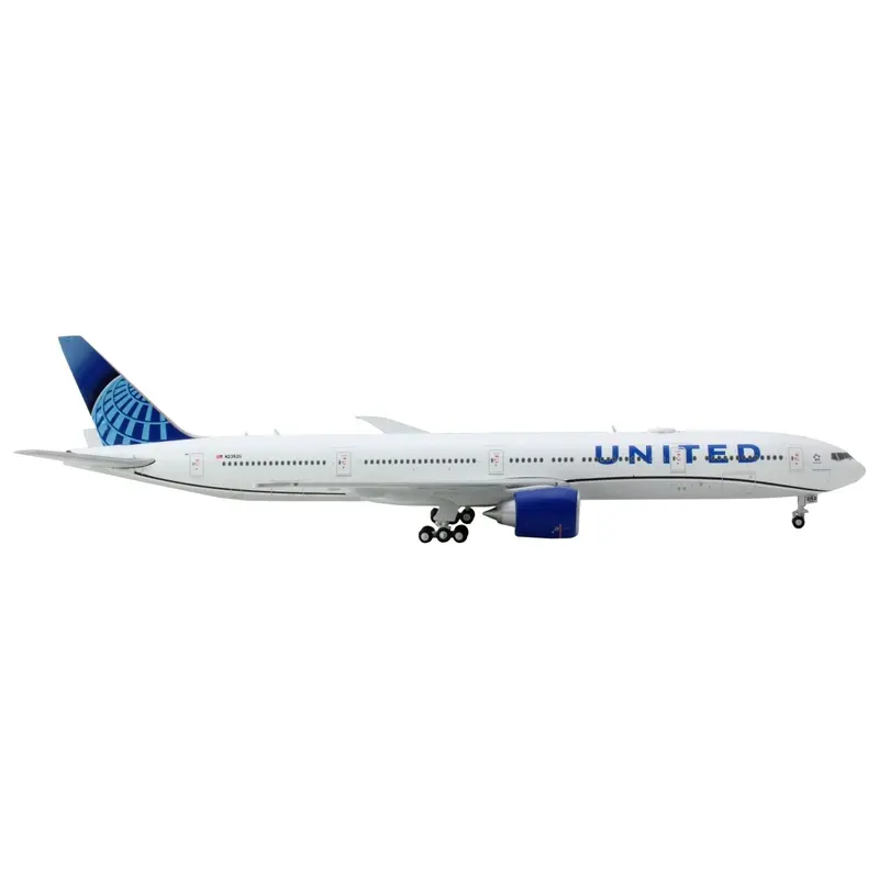 Boeing 777-300Er Commercial Aircraft "United Airlines" White With Blue Tail 1/400 Diecast Model Airplane By Geminijets 1