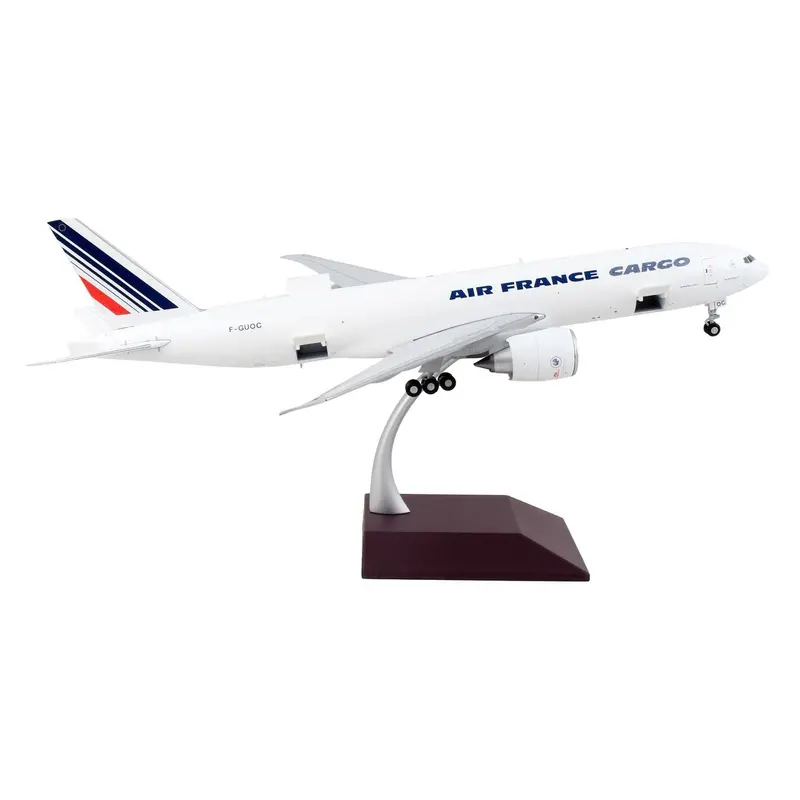 Boeing 777F Commercial Aircraft "Air France Cargo" White With Striped Tail "Gemini 200 - Interactive" Series 1/200 Diecast Model Airplane By Geminijets 1