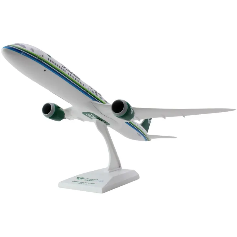 Boeing 787-10 Commercial Aircraft "Saudia Airlines" White With Green And Blue Stripes (Snap-Fit) 1/200 Plastic Model By Skymarks 1