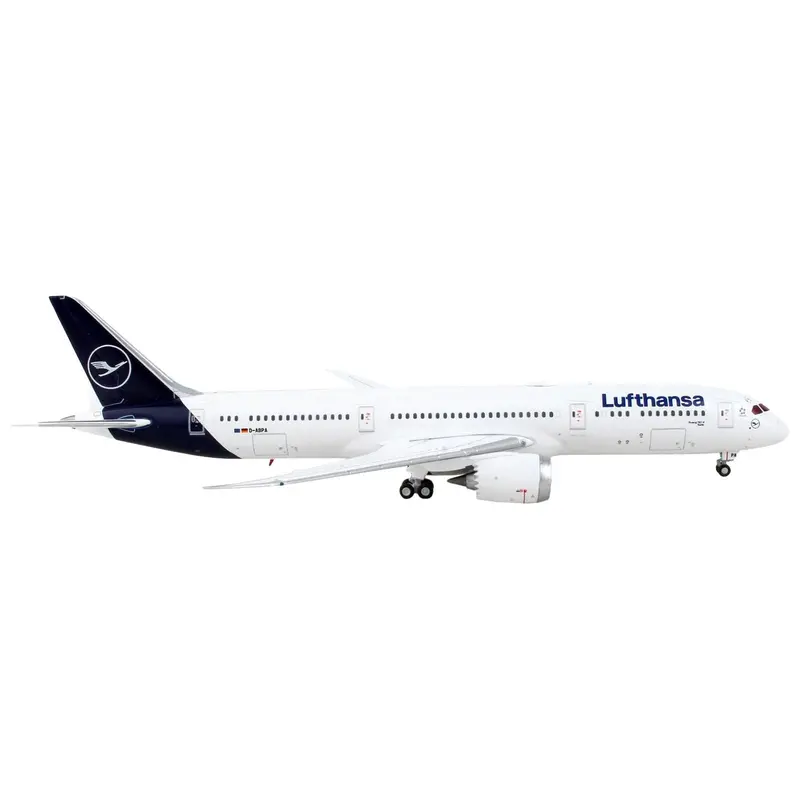 Boeing 787-9 Commercial Aircraft "Lufthansa - D-Abpa" White With Dark Blue Tail 1/400 Diecast Model Airplane By Geminijets 1