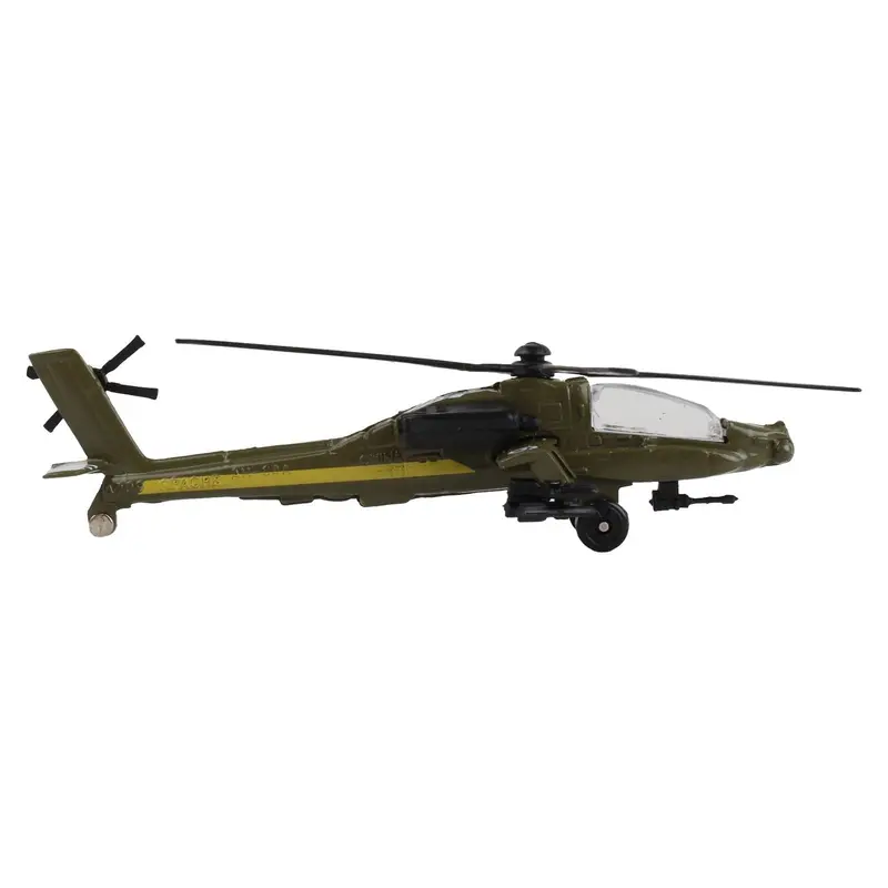 Boeing Ah-64 Apache Helicopter Olive Drab "United States Army" With Runway Section Diecast Model By Runway24 1