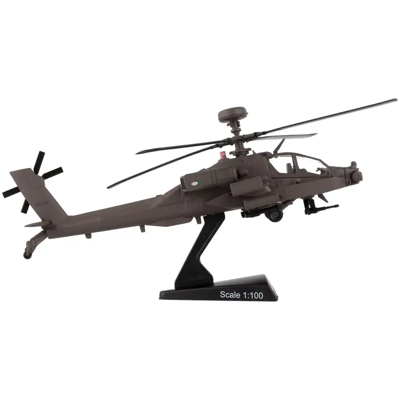 Boeing Ah-64D Apache Longbow Helicopter "United States Army" 1/100 Diecast Model By Postage Stamp 1
