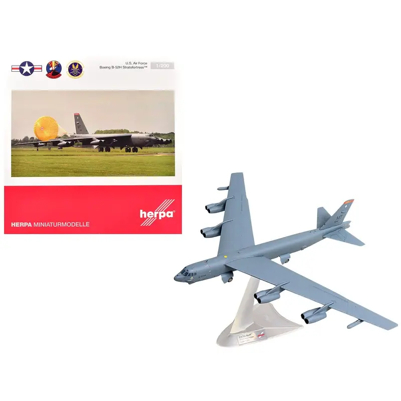 Boeing B-52H Stratofortress Bomber Aircraft "Excalibur 23Rd Bomb Squadron 5Th Bomb Wing Minot Air Base" (60-0044) United States Air Force 1/200 Diecast Model By Herpa 1